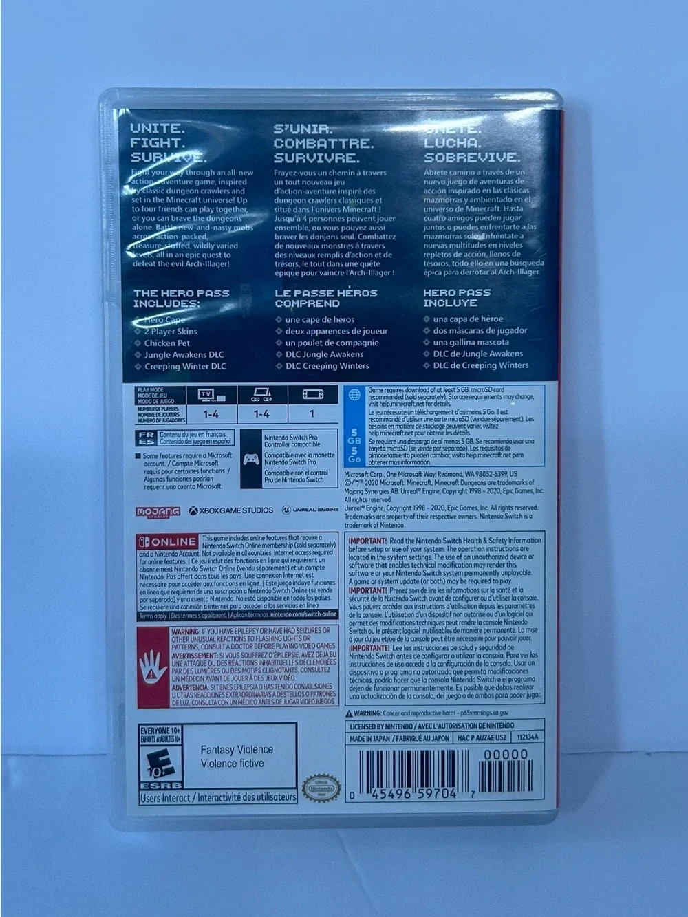 Nintendo Minecraft Dungeons Hero Edition - Red & Black Cover